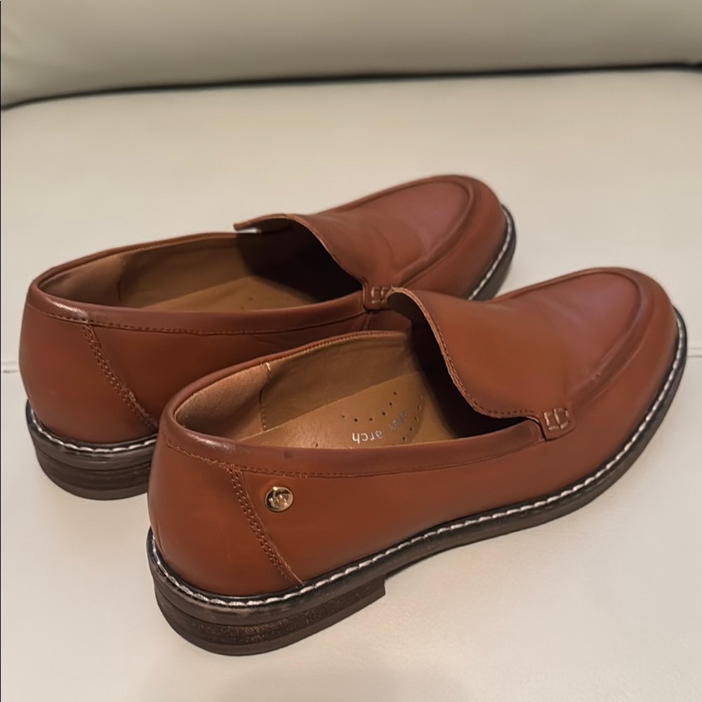 Women’s Brown Leather Slip-On Loafers